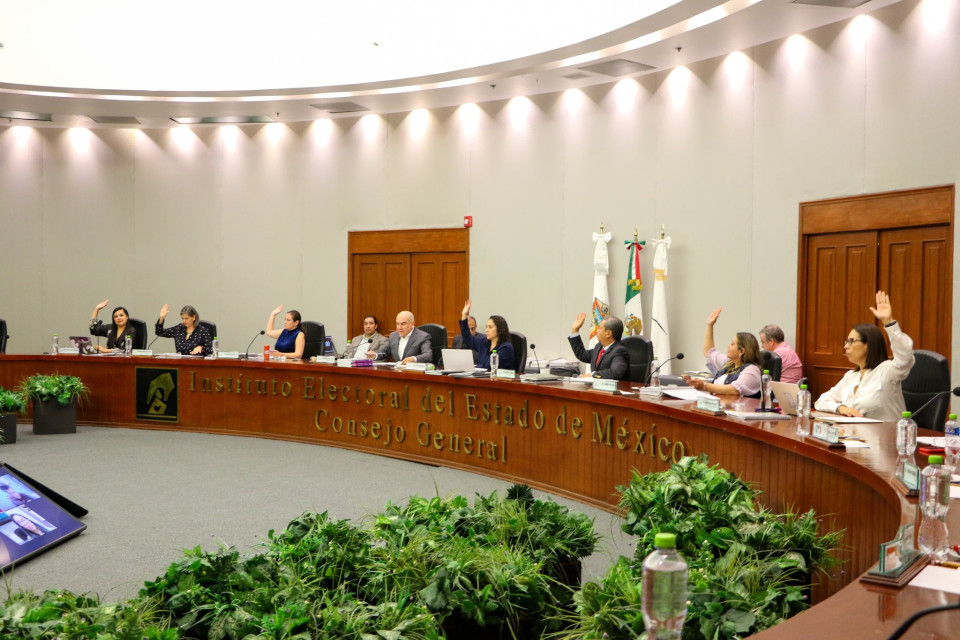 Consejo General del Instituto Electoral del Estado de México. Imagen: IEEM
