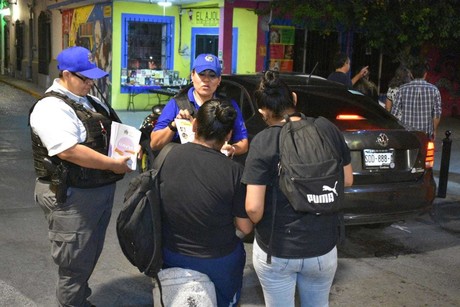 Operativo de seguridad en Barrio Antiguo y en Alameda para proteger a mujeres