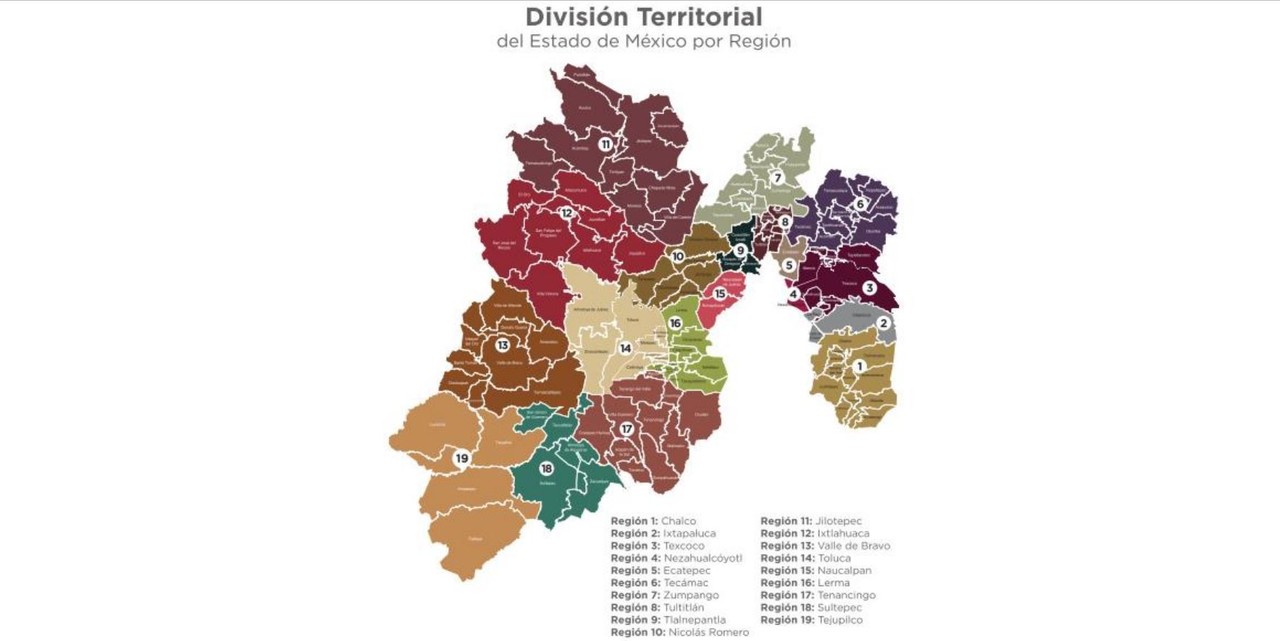 La nueva regionalización en el Edomex busca garantizar la promoción del desarrollo equilibrado y armónico en los 125 municipios. Foto:  Periódico Oficial 'Gaceta del Gobierno'