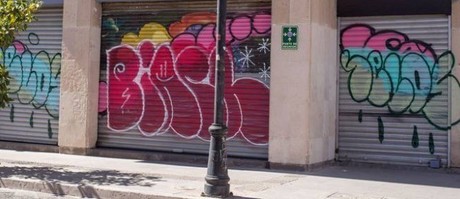 Grafiti, principal problema de comerciantes del Centro Histórico en Saltillo