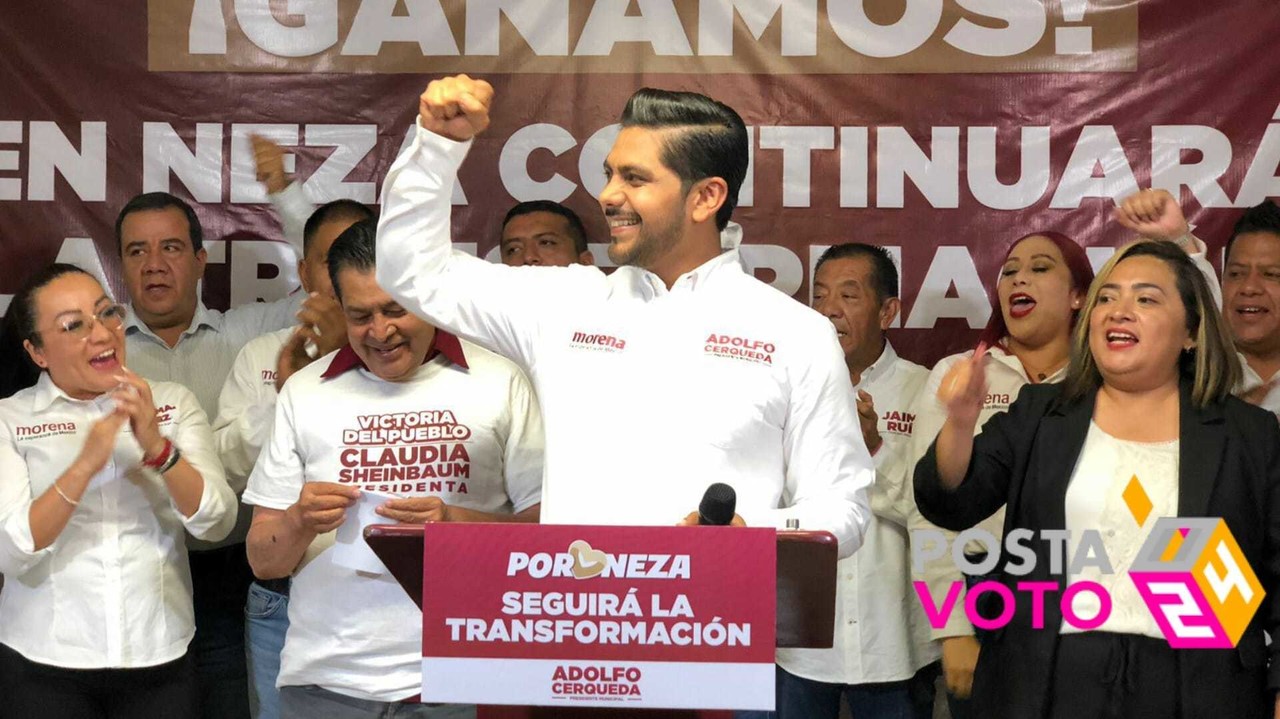 Adolfo Cerqueda aseguró ir a la cabeza en la elección para alcalde en Neza. Foto: Cortesía