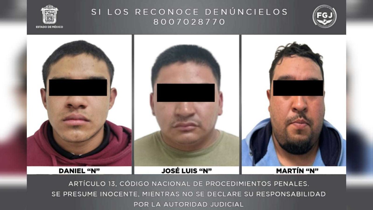 Los hermanos Daniel, José Luis y Martín fueron recluidos en el penal de Chalco. Foto: FGJEM