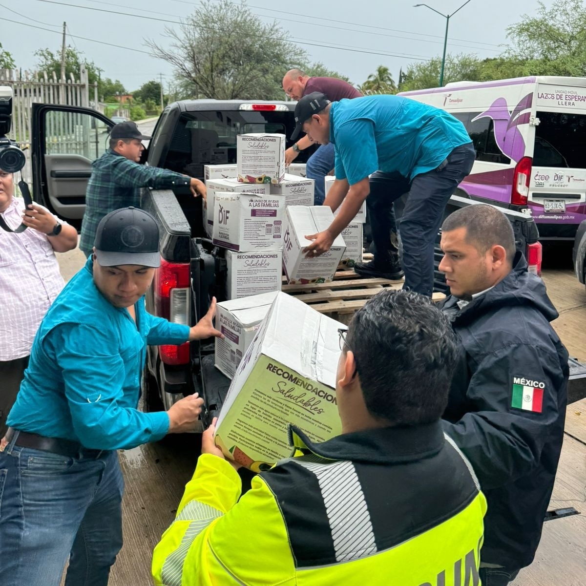 Gobierno de Tamaulipas envía apoyo a los habitantes de Llera. Foto: redes sociales