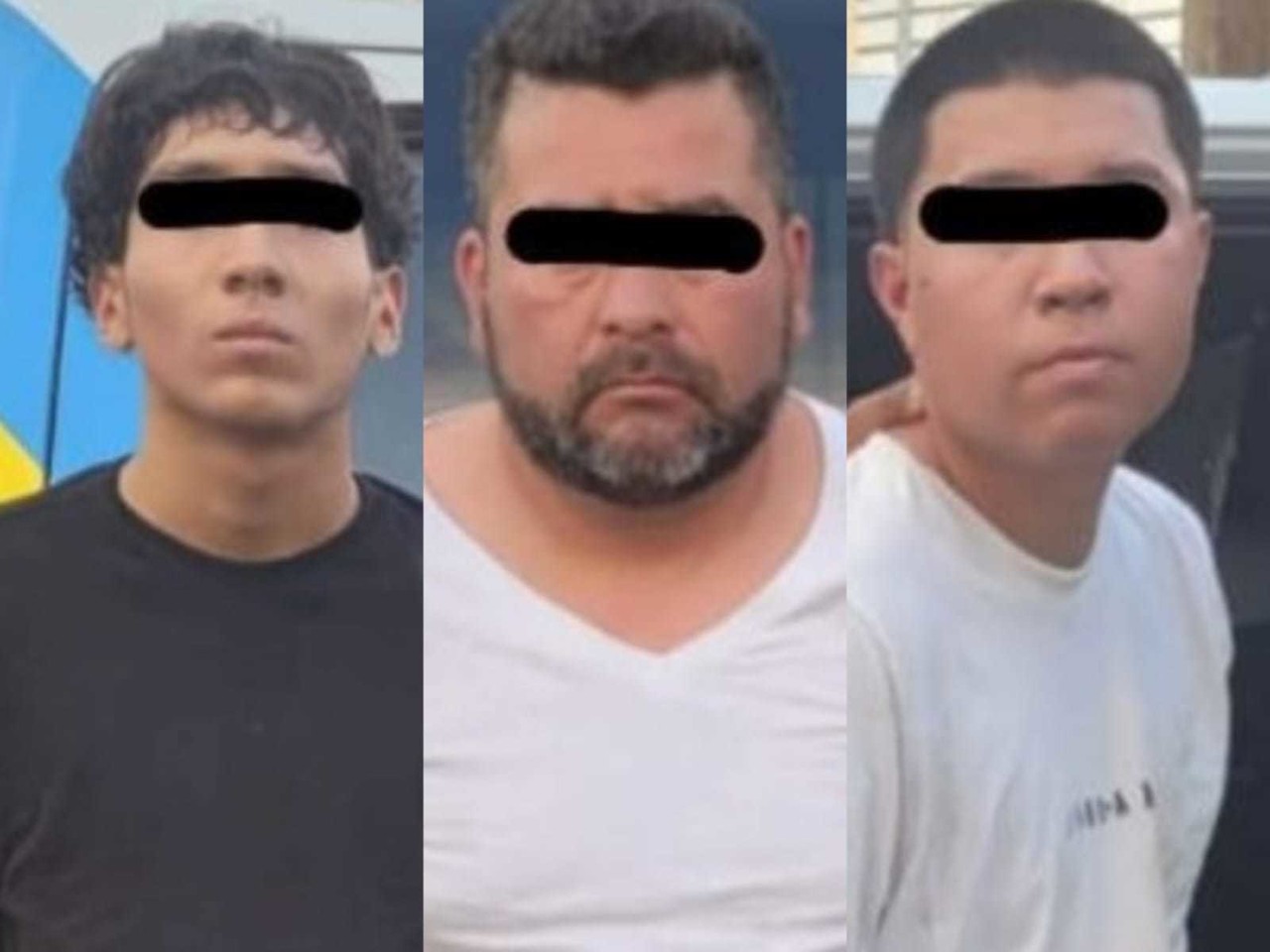 Carlos Alexander 'Z', José Fernando 'R'  y César Alejandro 'H'. Foto: Policía de Monterrey.