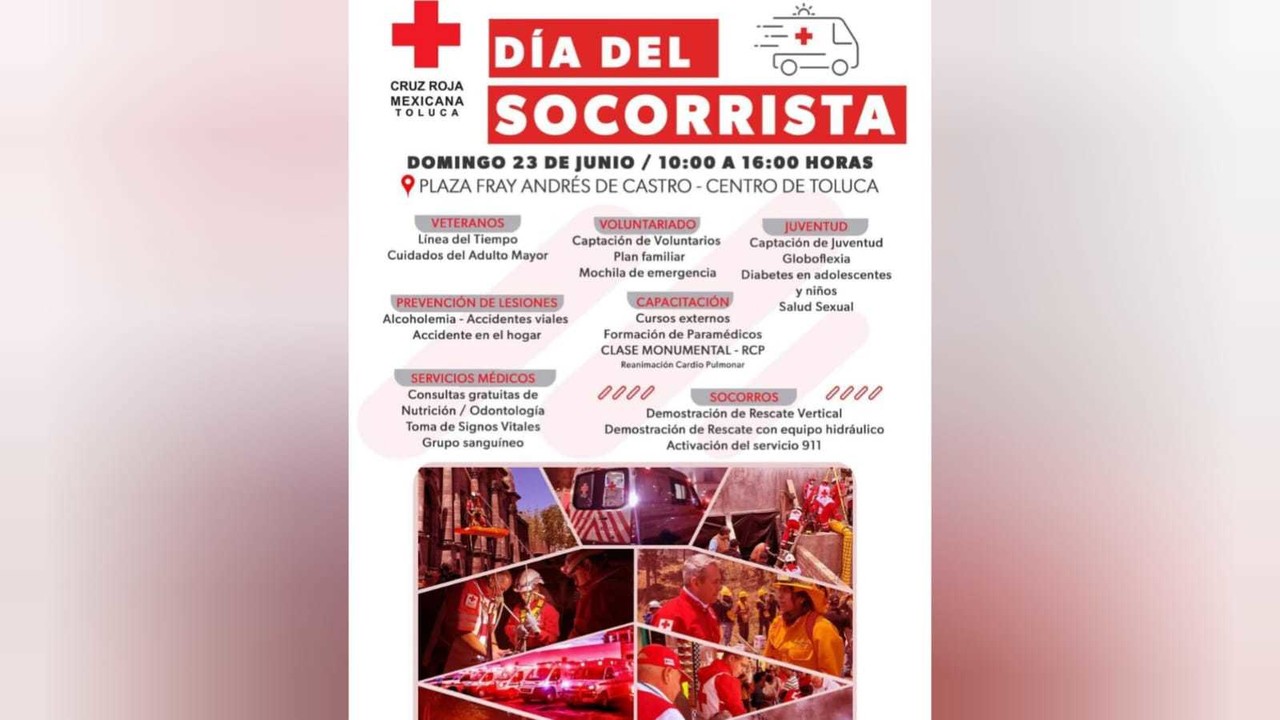 Celebración del Día Internacional del Socorrista en Toluca. Foto: Cruz Roja Toluca