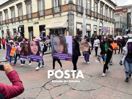 Se manifiestan en Toluca por feminicidio en Lerma y exigencia de justicia