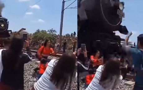 Muere mujer al tomarse selfie al paso del tren 'Empress 2816' (VIDEO)