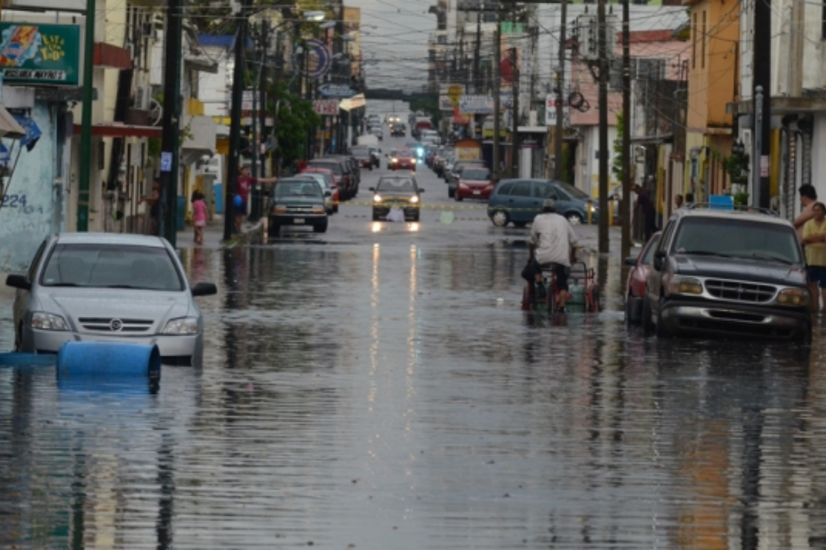 Primer cuadro de la ciudad de Tampico bajo la lluvia. Imagen ilustrativa