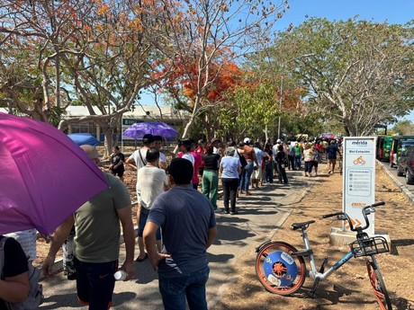 Yucatecos enfrentan el calor y salen a votar