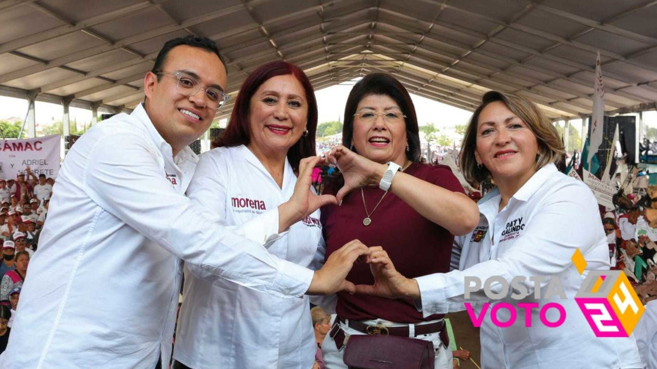 En Tecámac los candidatos y candidatas de Morena a cargos locales y federales obtuvieron el triunfo. Foto: Cortesía