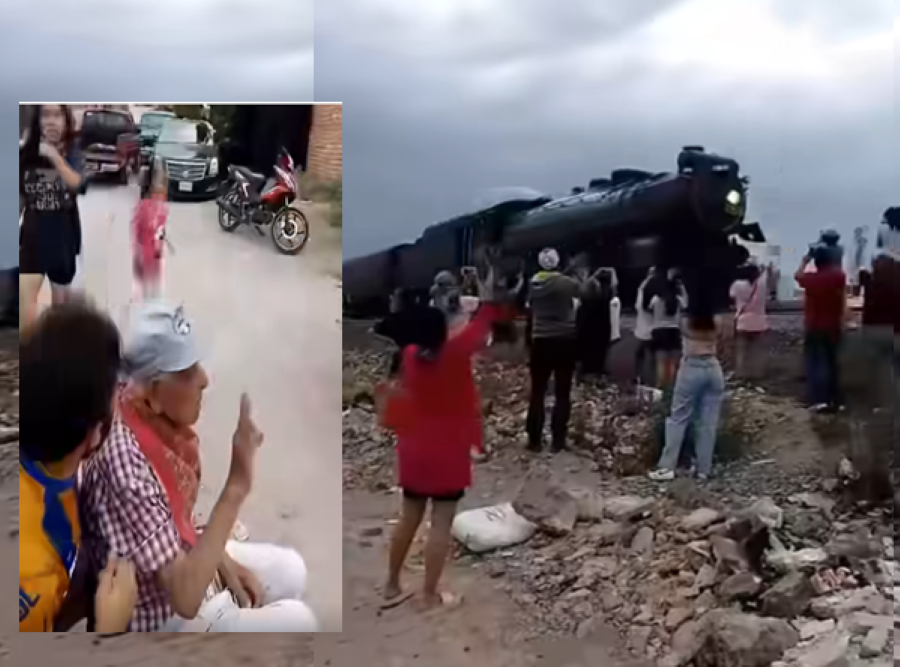 Ex ferrocarrilero de 99 años dice adiós a la Empreatriz2816. Foto. Captura de Imagen