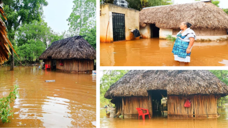 Inundaciones en Tiholop, Yaxcabá: Familias pierden todo tras el paso de Alberto