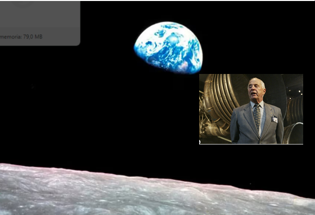 Tierra vista desde el espacio y el general Williams Anders. . (AP Foto/Manuel Balce Ceneta, archivo)