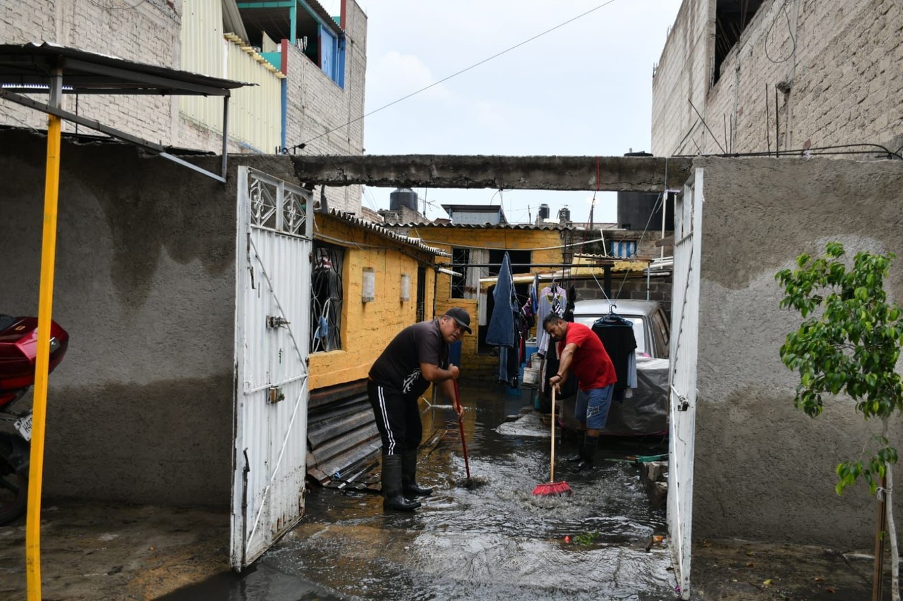 Las fuertes lluvias registradas afectaron viviendas del municipio. Imagen: Gob. Neza.