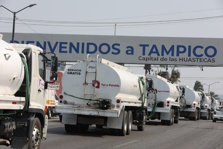 Crisis del agua: Gobierno de Tamaulipas distribuye agua potable en la zona sur