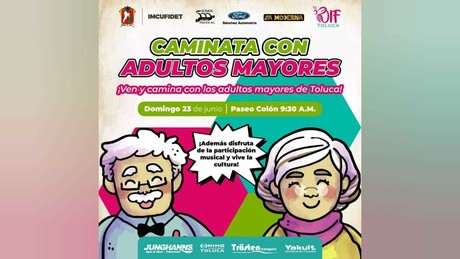 Invitan al evento 'Caminata con Adultos Mayores' en Toluca