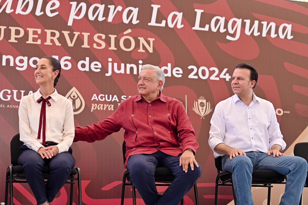 El presidente Andrés Manuel López Obrador se comprometió a la construcción de la Presa el Tunal II. Foto: Especial.