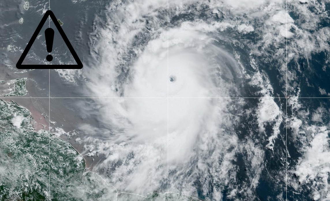 Localización huracán Beryl. Foto: NHC