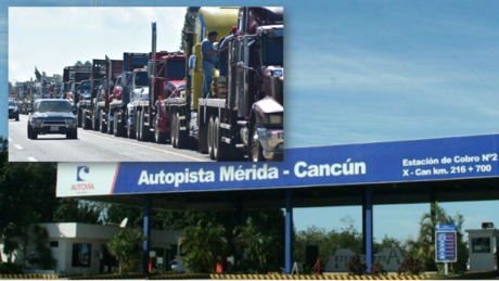 Paro de transportistas afectará la carretera Mérida-Cancún