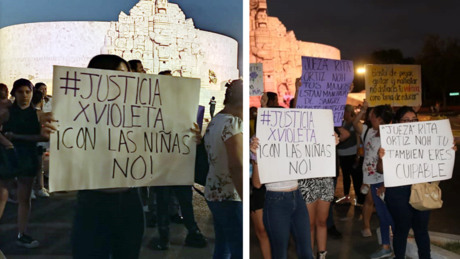 Realizan marcha en Paseo de Montejo: Exigen justicia para Violeta