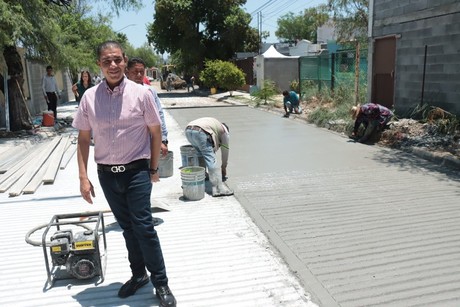 Avanza 30% pavimentación en la colonia Riberas de Santa  María en Juárez