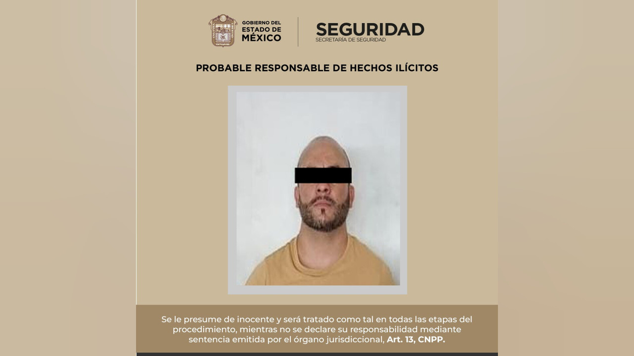 Capturado presunto responsable de homicidio en Chimalhuacán. Foto: Especial