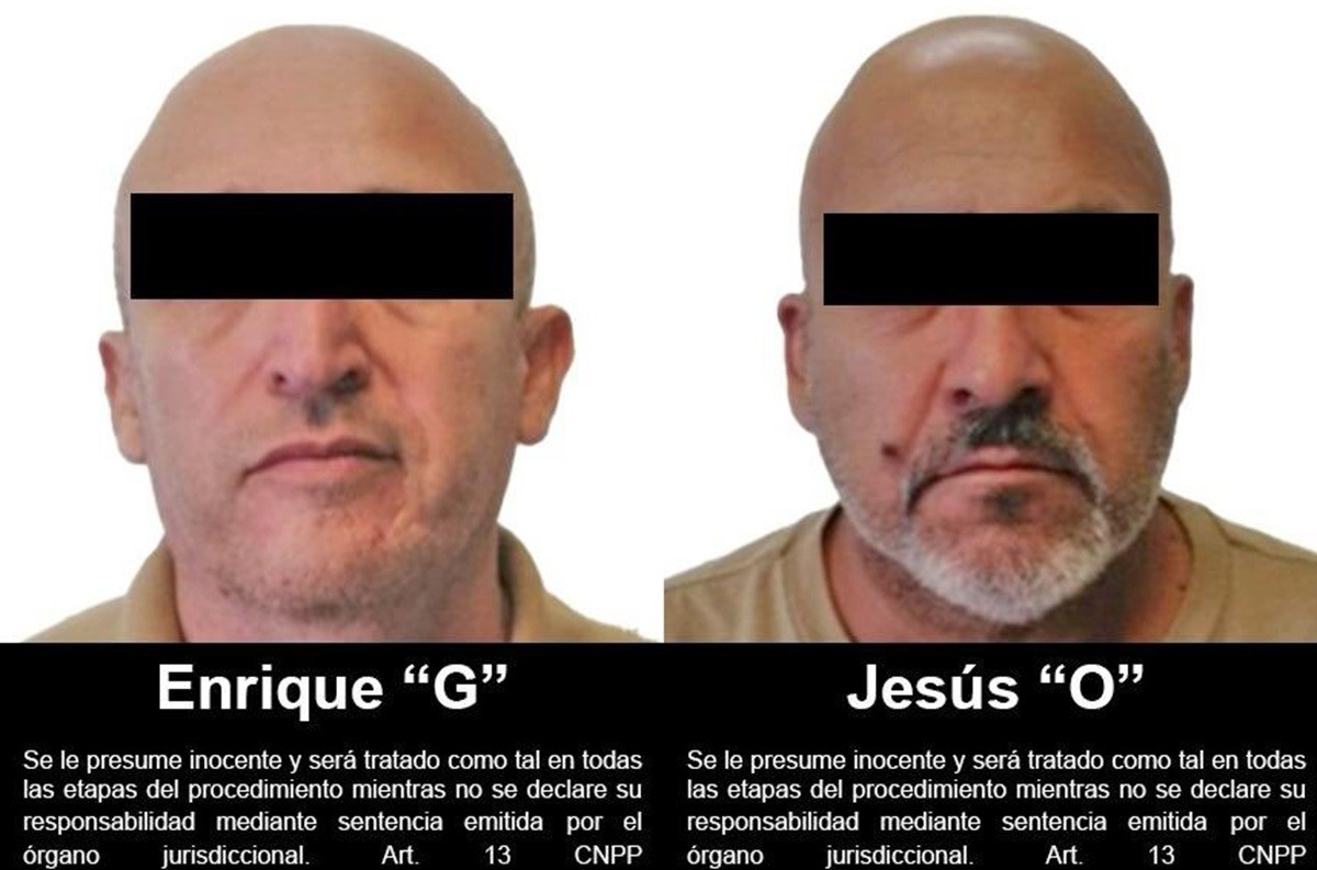 Enrique G enfrenta el delito de abuso sexual infantil y Jesús O el delito de homicidio. Foto: X @FGRMexico