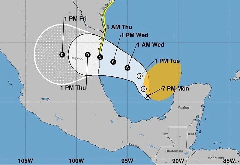 Protección Civil de Tamaulipas informó que el Ciclón Tropical Uno pudiera tocar tierra, al Sur de Barra del Tordo. Foto: Marca.com