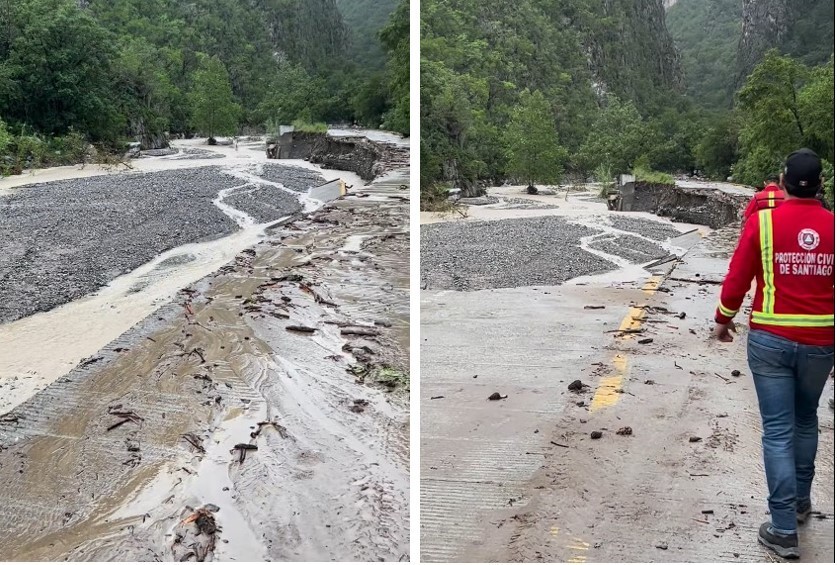 Tormenta tropical Alberto afectaron el camino a Laguna de Sánchez. Foto. Captura de Imagen vía Instagram