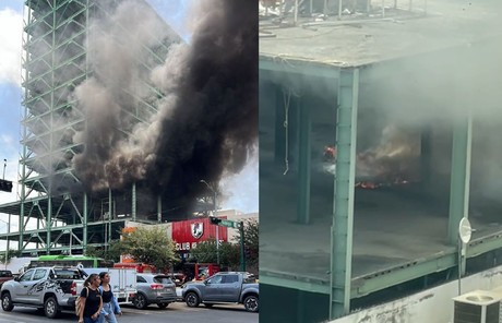 Alarma incendio en edificio del centro de Monterrey (VIDEO)