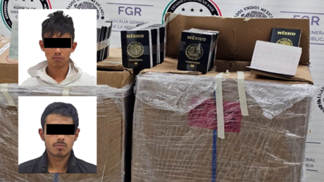 Caen dos hombres involucrados en robo de más de 6 mil pasaportes en blanco