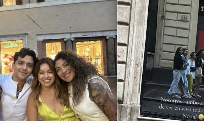 Fanática mexicana relata encuentro con Nodal y Ángela en Roma Foto: Redes Sociales