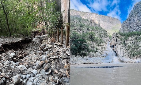 Santiago: Caminos destruidos y cascadas en El Salto tras impacto de 'Alberto'