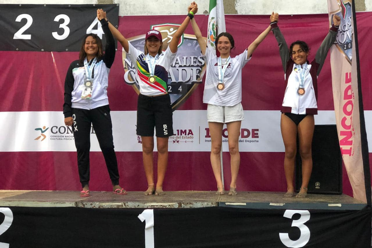 En los Nacionales CONADE 2024 en Manzanillo, Baja California Sur brilló con 14 medallas, destacando el talento de sus 26 atletas y el apoyo de sus entrenadores. Foto: Instituto Sudcaliforniano del Deporte