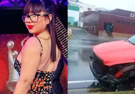 Robertita Franco sufre aparatoso accidente vial; provoca daños municipales