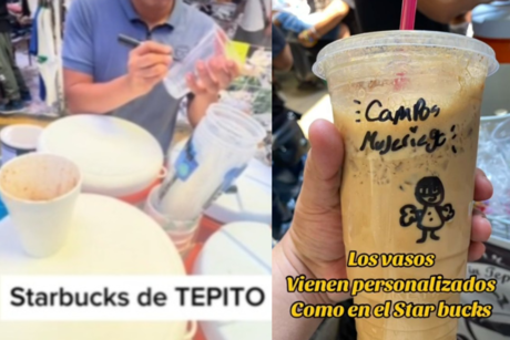 'Starbucks de Tepito', comerciante se vuelve viral con cafés personalizados