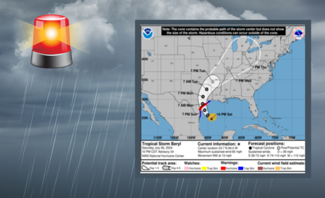 Tormenta tropical Beryl se fortalecerá como 'huracán'; costa de Texas