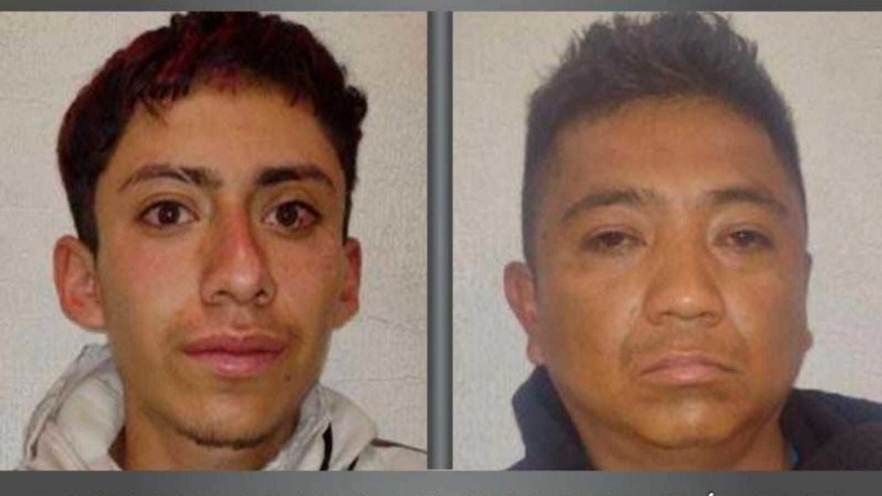 David Ricardo Castelán Texis y Alejandro Miranda Sánchez fueron detenidos el mismo día del robo por el policías municipales de Cuautitlán Izcalli. Foto: FGJEM