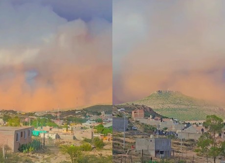 Impresionante tormenta de polvo del Sahara en Sombrerete, Zacatecas (VIDEO)