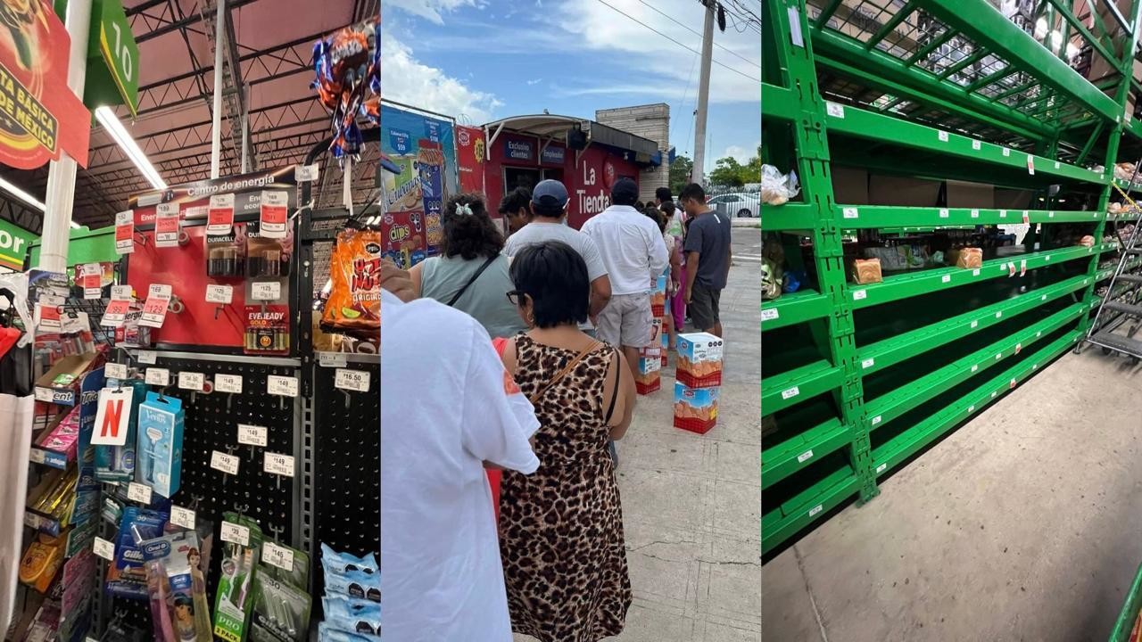 Compras de pánico en Mérida. Foto: Redes sociales