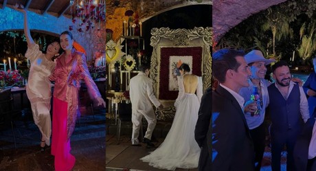 ¡Lylo y Rommel Pacheco asistieron a la boda de Christian Nodal y Ángela Aguilar!