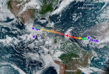 El Servicio Meteorológico Nacional describe al huracán 'Beryl' como altamente peligroso. Foto: La Nación.