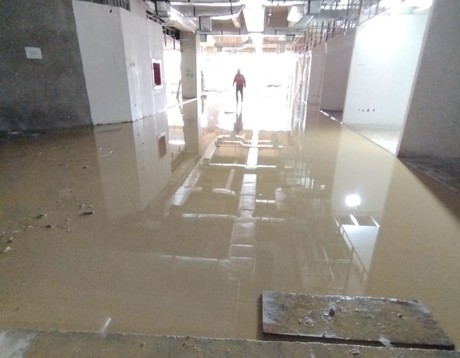 Inundada obra del nuevo hospital ISSSTE en Tampico