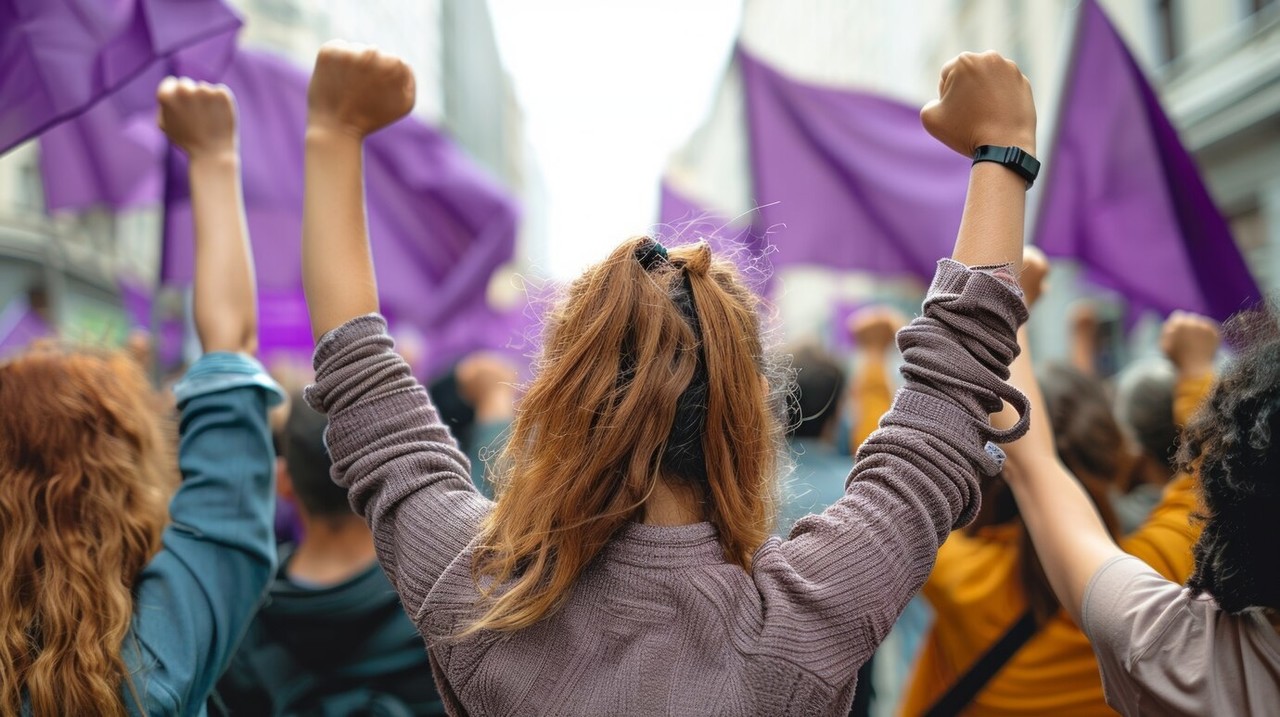 Imagen ilustrativa de mujeres en protesta pacífica por sus derechos. Foto: Freepik