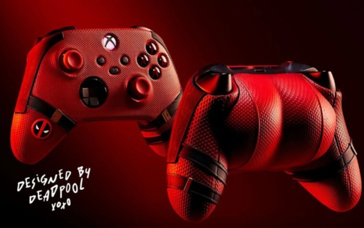 El control de la edición especial de 'Deadpool' tiene la forma del trasero del antihéroe de Marvel. Foto: @Xbox.