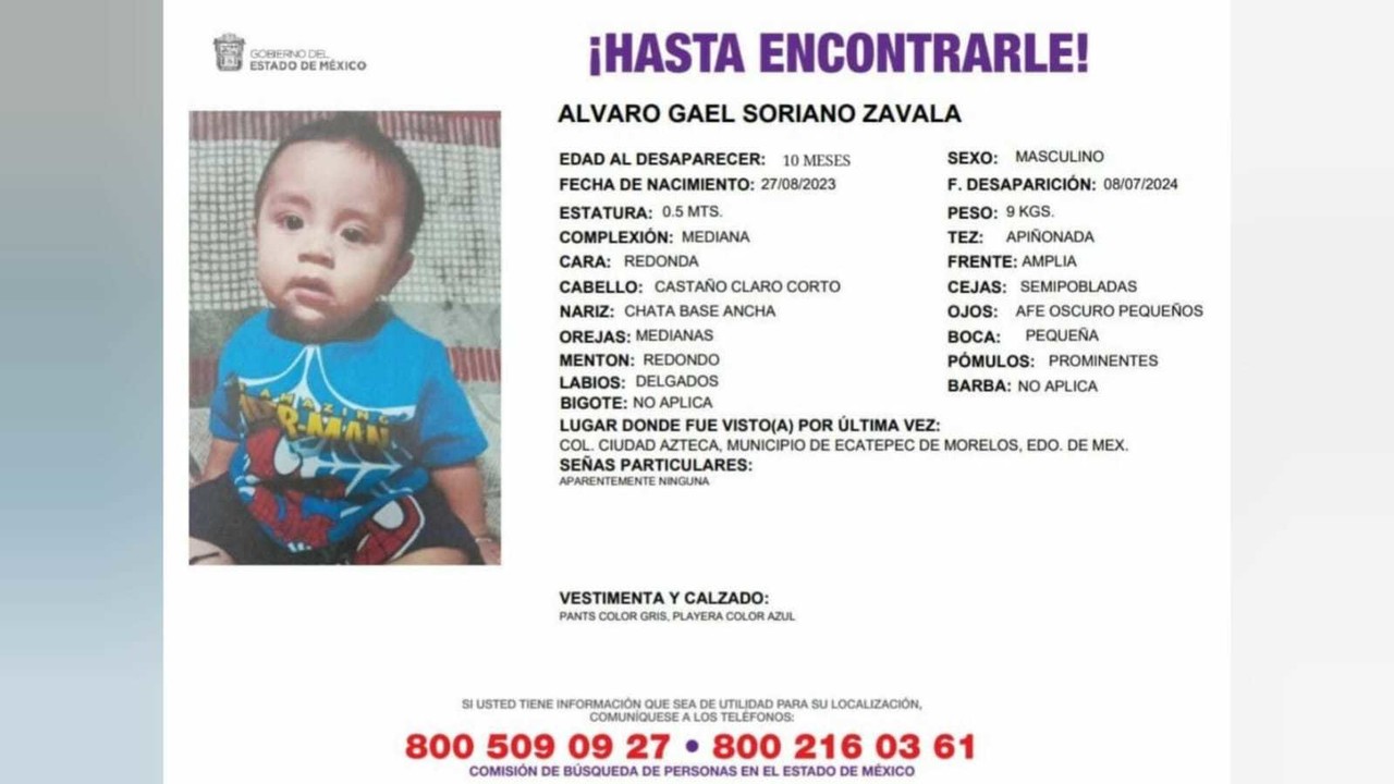 Álvaro Gael fue visto por última vez en la colonia Ciudad Azteca en Ecatepec. Foto:  Cobupem