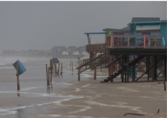 Una de las costas de Texas al sur del estado afectadas por el paso de 'Beryl'. Foto: Extra Digital Honduras.