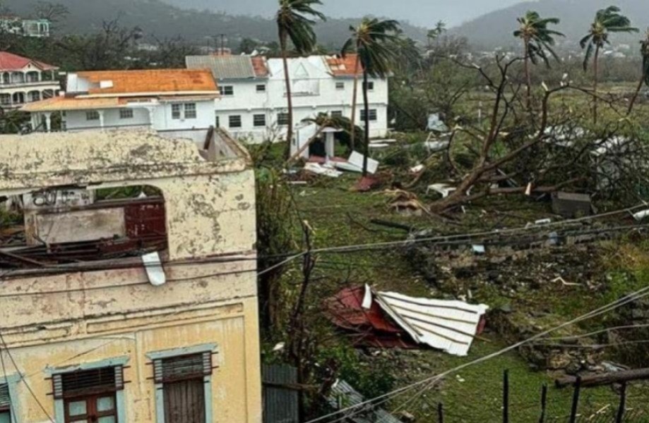 Los destrozos que dejó el huracán 'Beryl' en la isla caribeña. Foto: El Tiempo.
