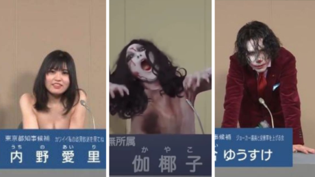 La niña del aro y el Joker se postulan para gobernar Tokio, Japón