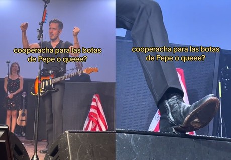 Pepe Madero: Balconeado usando botas rotas en pleno concierto
